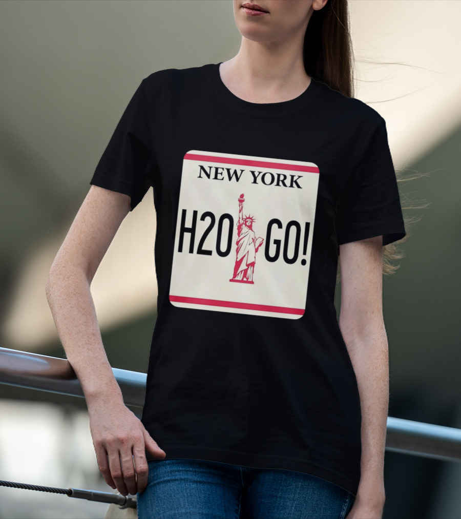 New York H2O Go License Plate Statue Of Liberty T-Shirt