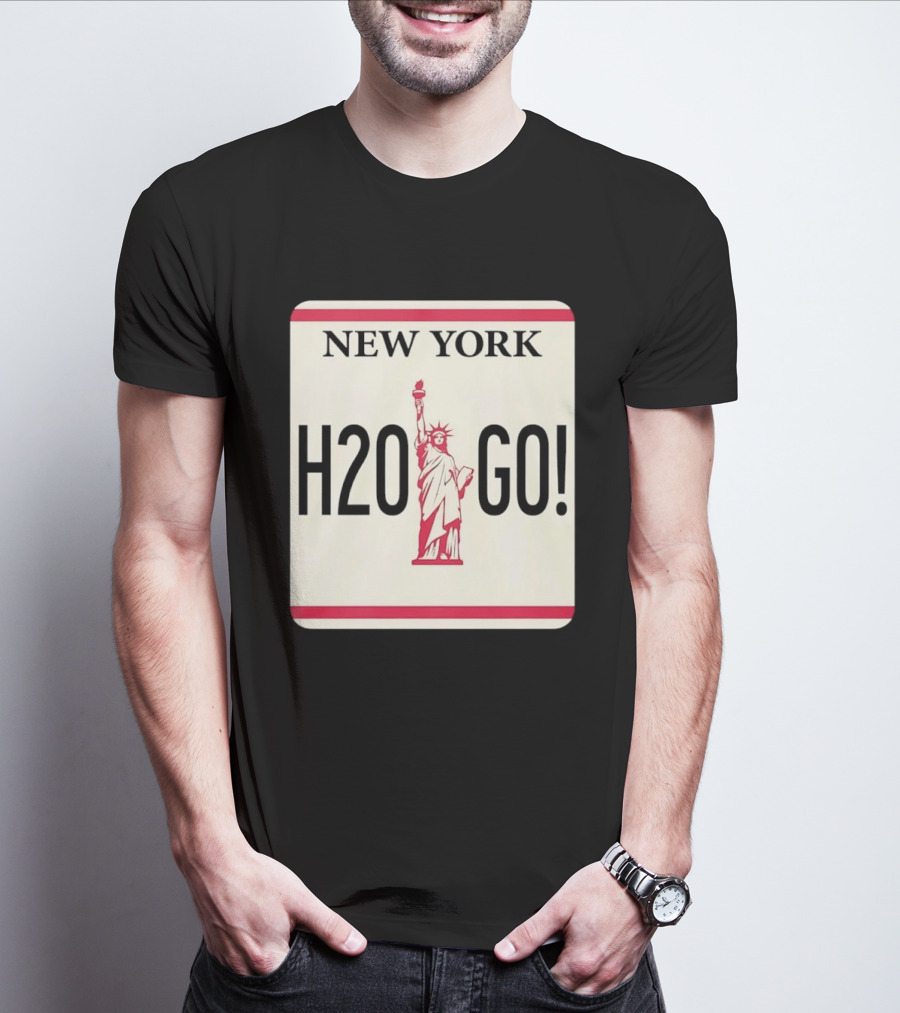 New York H2O Go License Plate Statue Of Liberty T-Shirt