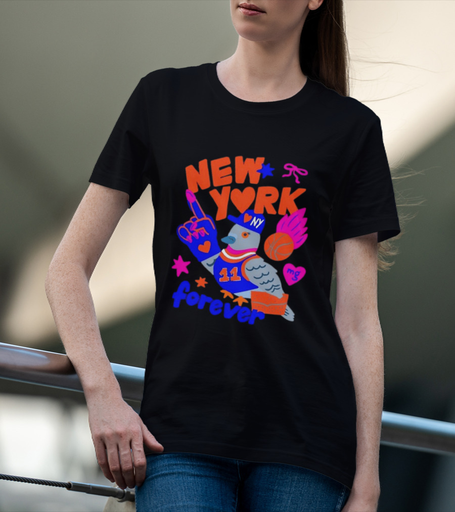 New York Knicks Jalen Brunson Pigeon Love Forever T-Shirt