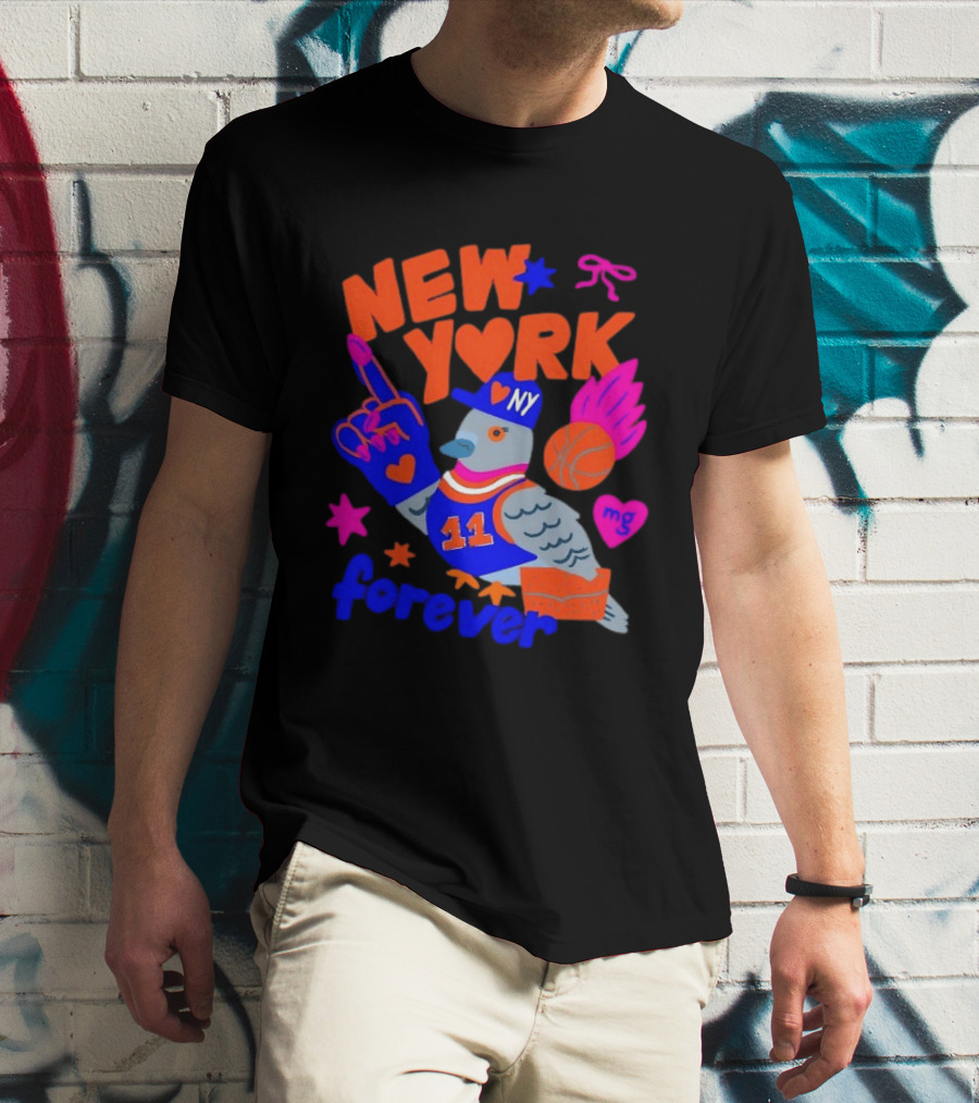 New York Knicks Jalen Brunson Pigeon Love Forever T-Shirt