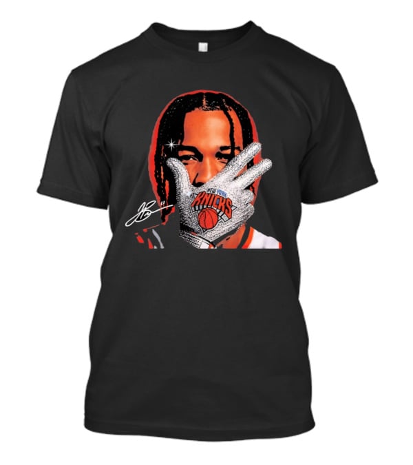 New York Knicks Jalen Brunson Iceman Signature Glove T-Shirt
