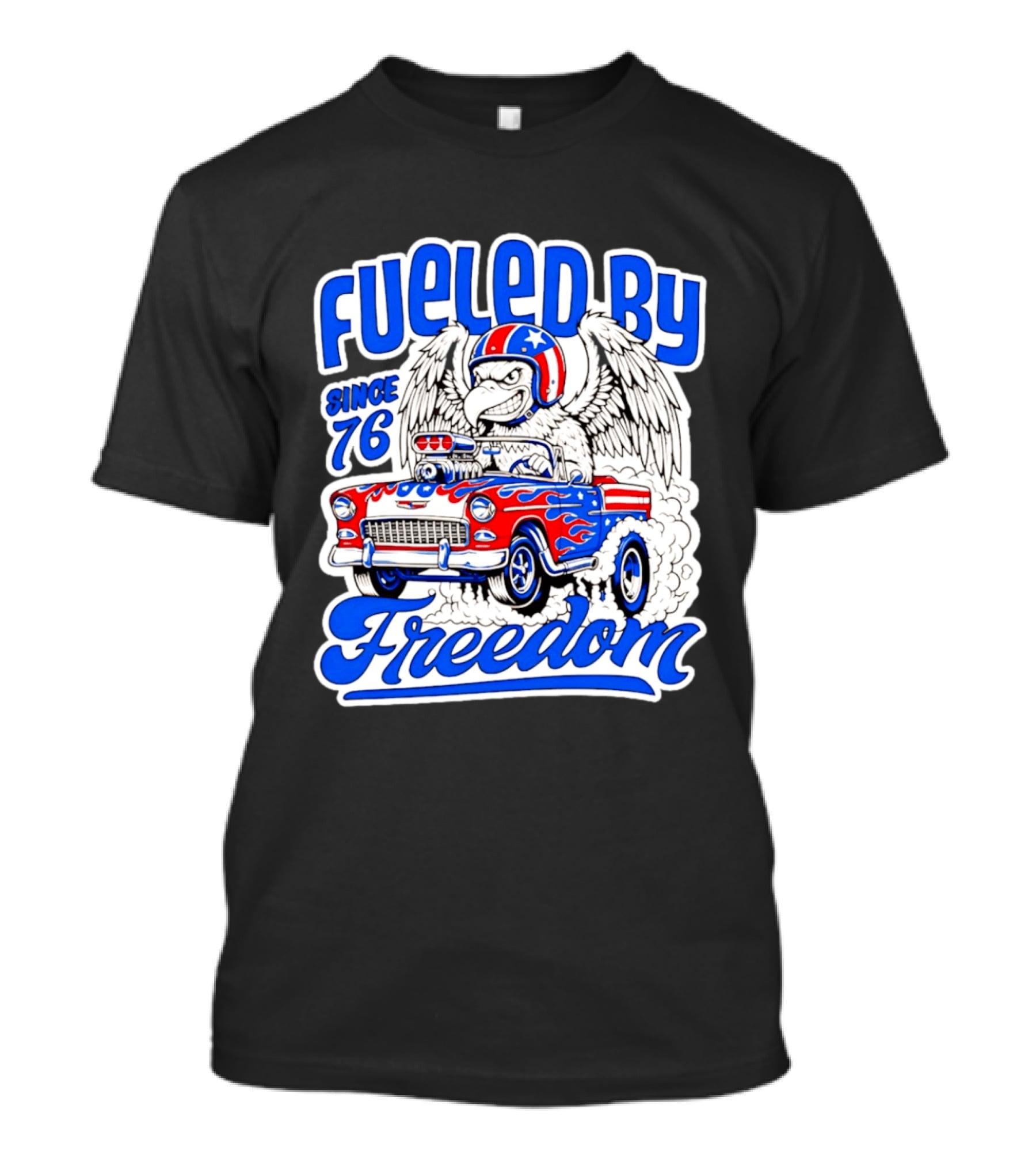 Fueled By Freedom Eagle Hot Rod USA Since 76 T-Shirt