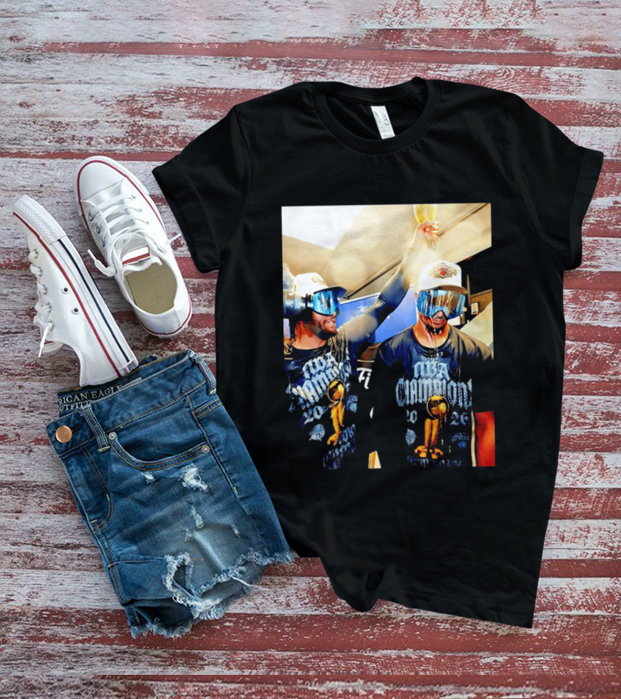 NBA Champions Celebration Jalen Brunson Josh Hart 2026 T-Shirt