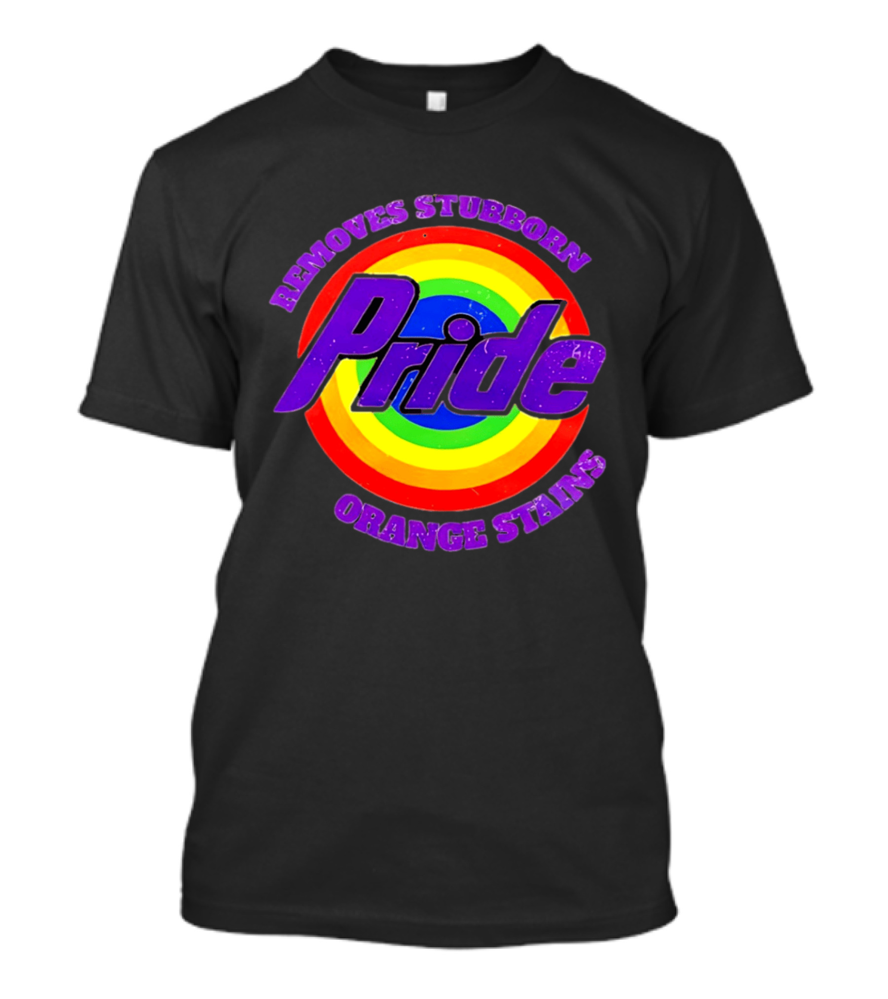 Pride Removes Stubborn Orange Stains Rainbow Circle T-Shirt