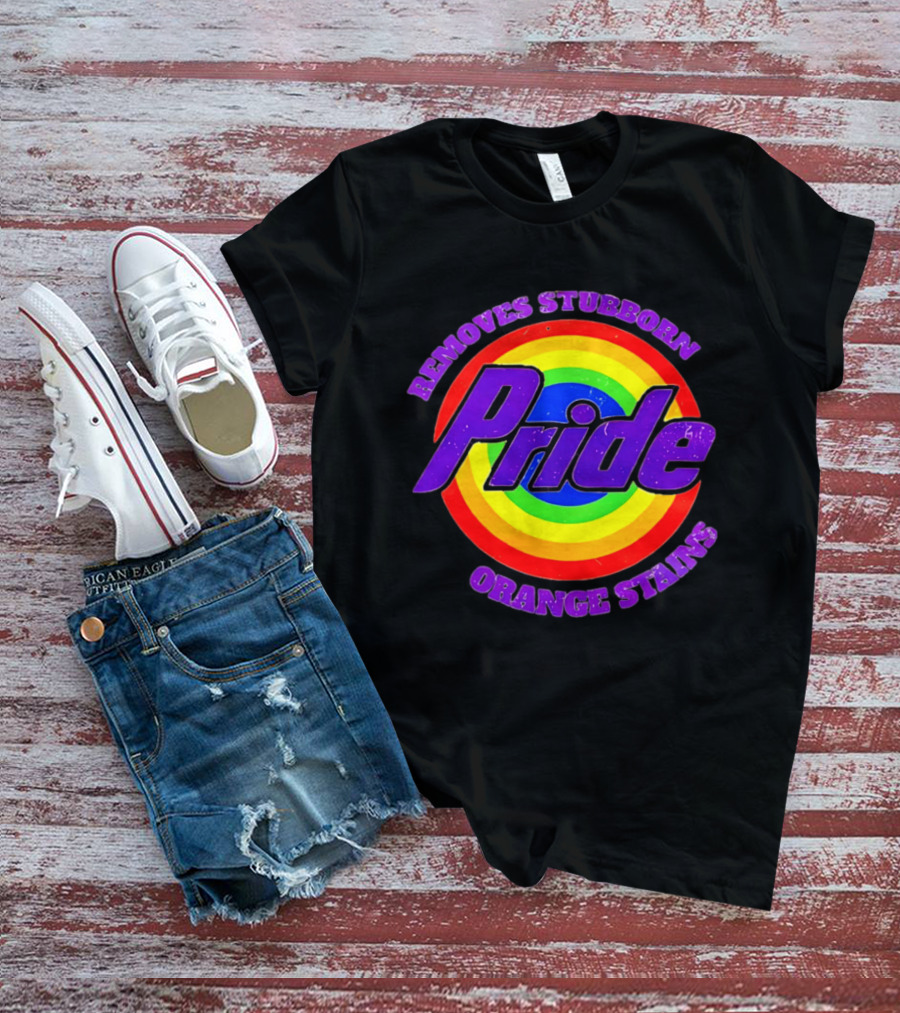 Pride Removes Stubborn Orange Stains Rainbow Circle T-Shirt