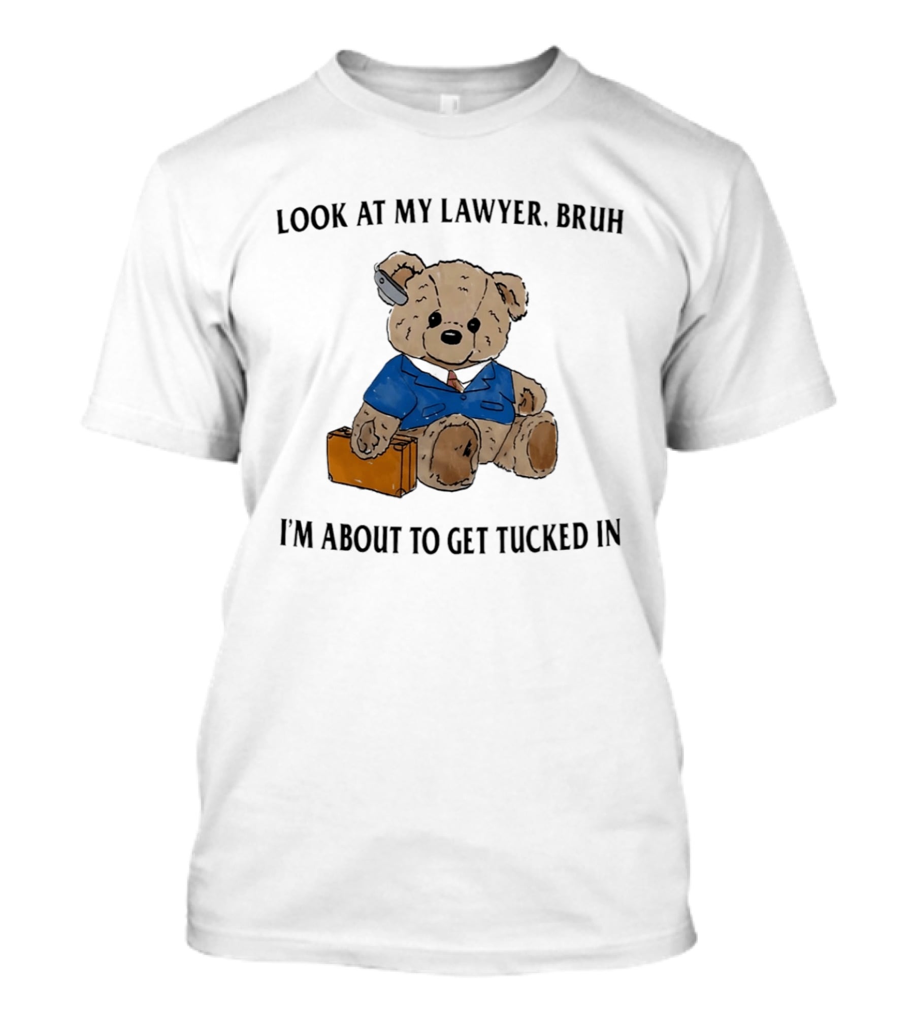 Bear Bracing For Bedtime With Lawyer Vibes T-Shirt