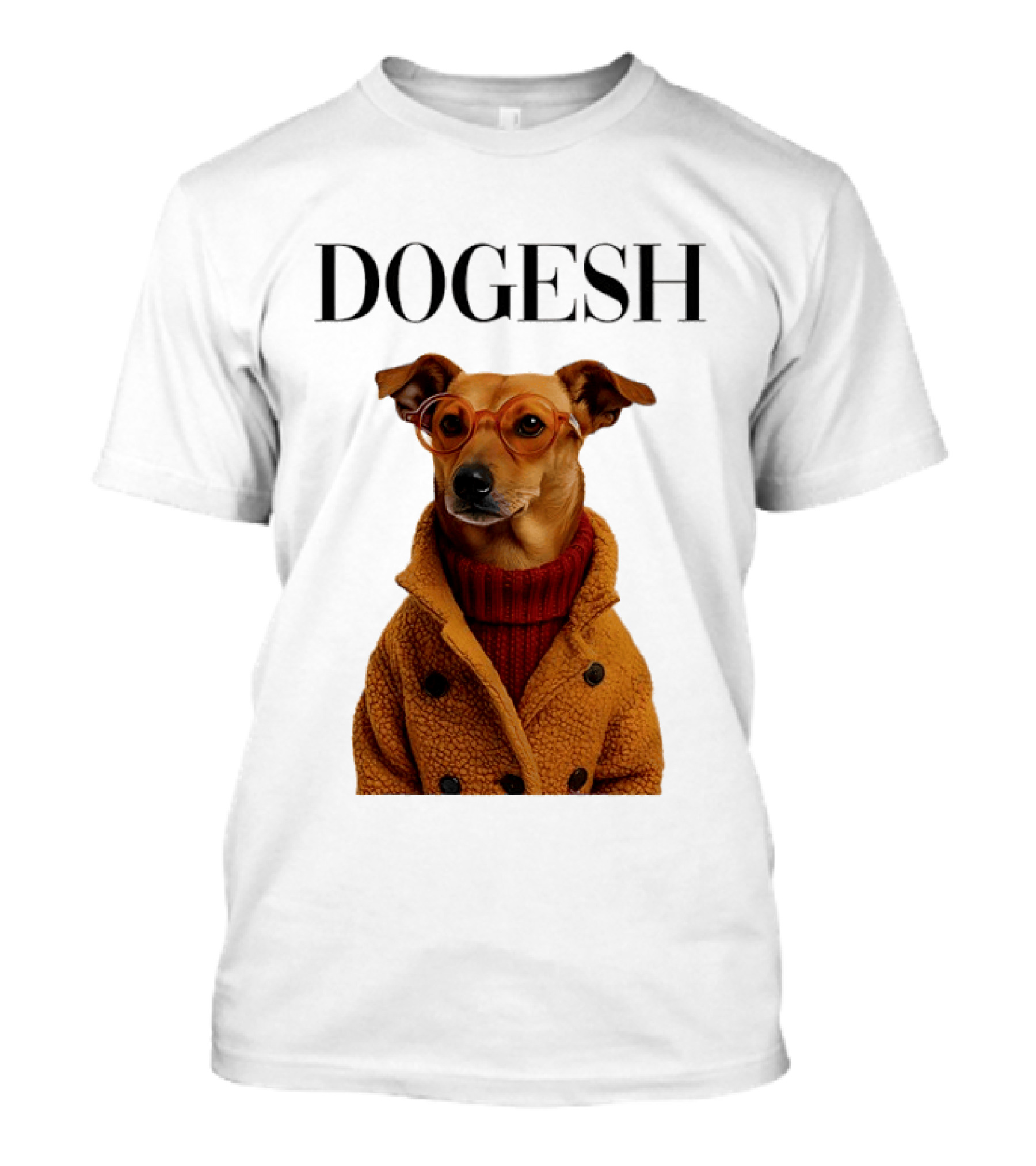 Dogesh Dapper Greyhound In Glasses And Coat T-Shirt