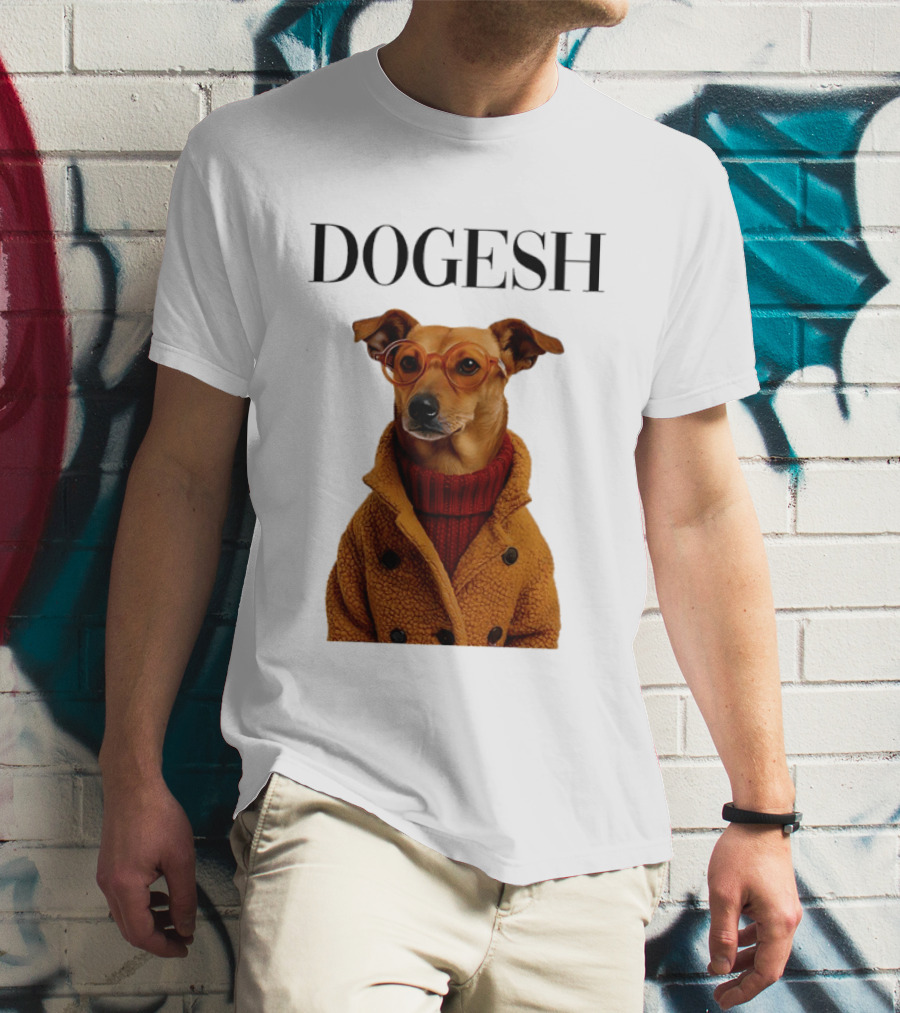 Dogesh Dapper Greyhound In Glasses And Coat T-Shirt