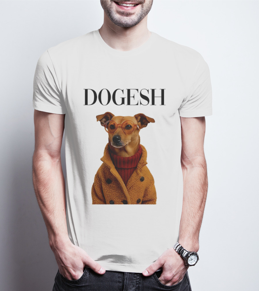 Dogesh Dapper Greyhound In Glasses And Coat T-Shirt