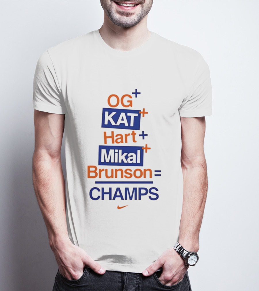 OG KAT Hart Mikal Brunson Champs Knicks 2026 T-Shirt