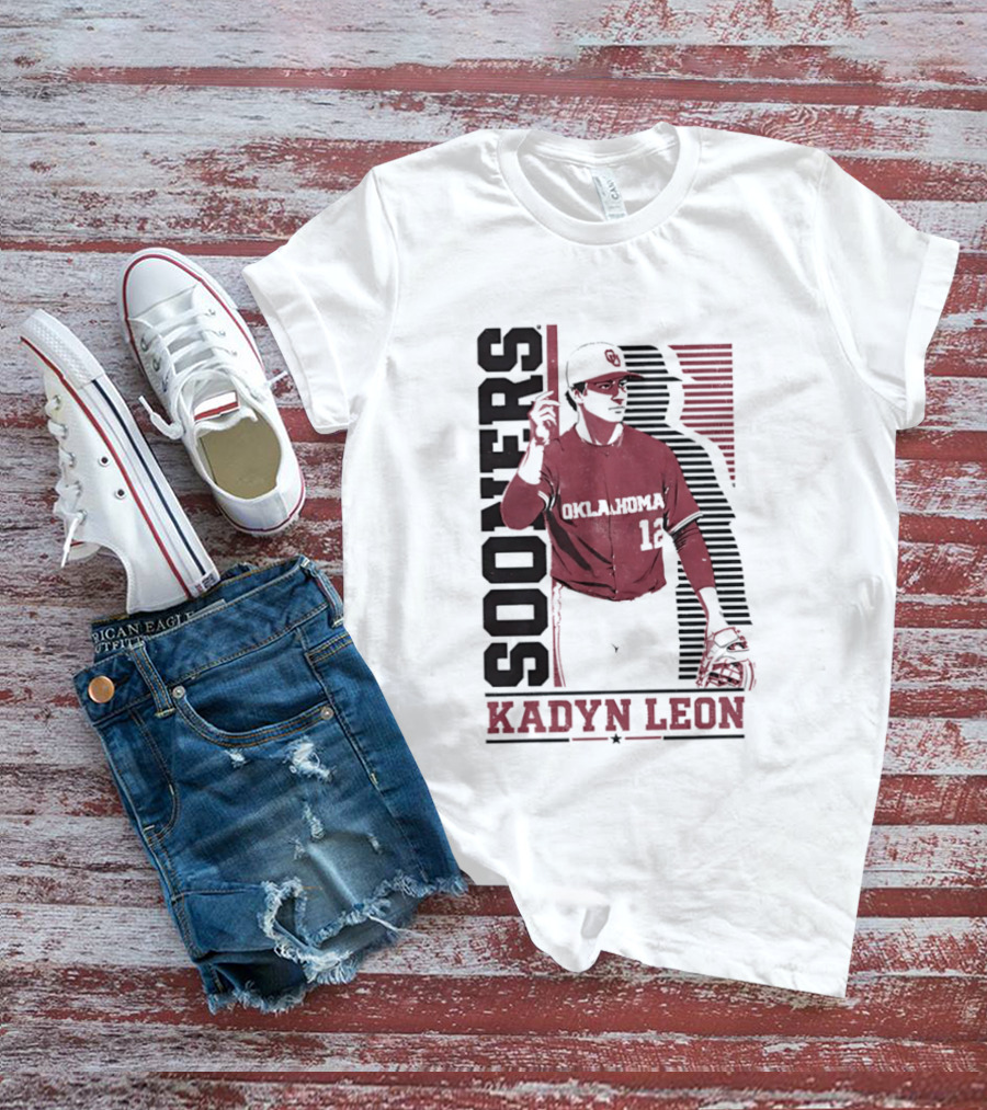 Oklahoma Sooners Kadyn Leon Baseball Player T-Shirt