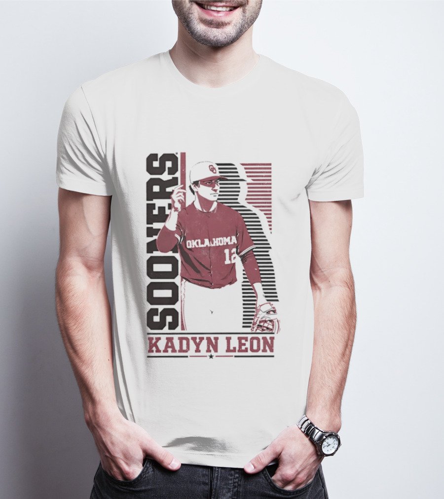 Oklahoma Sooners Kadyn Leon Baseball Player T-Shirt