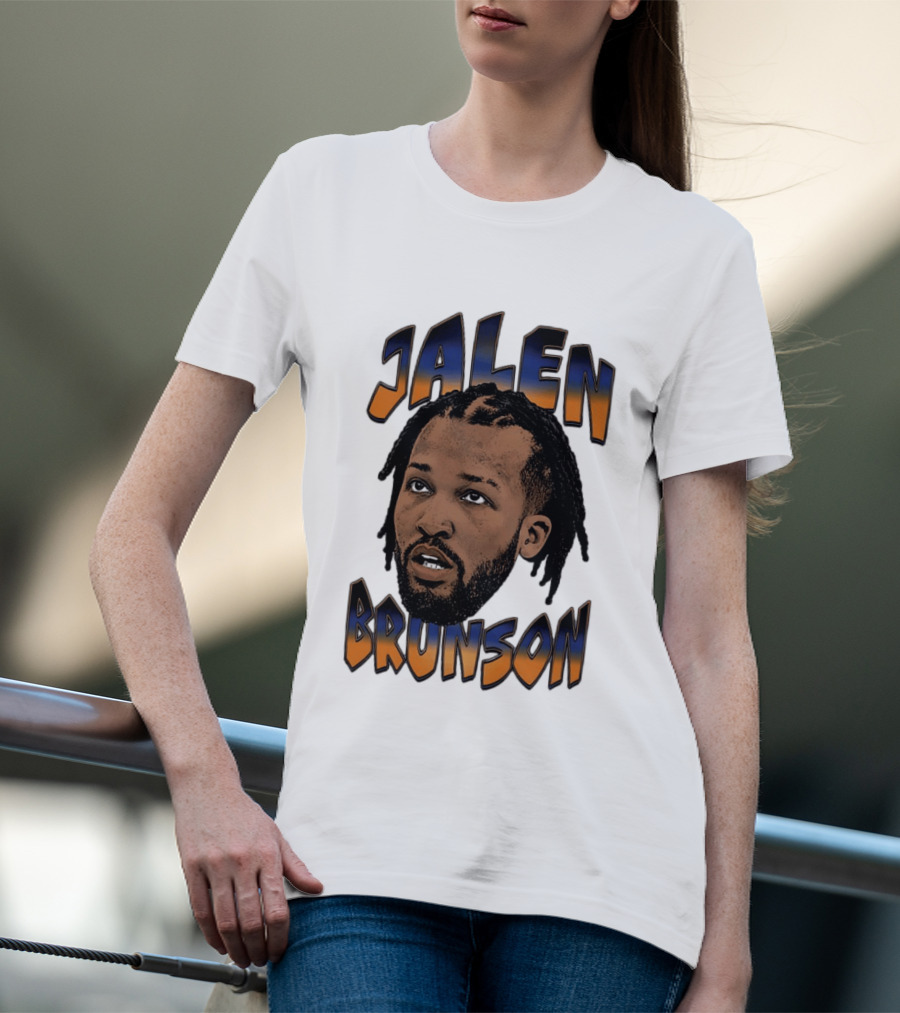 Jalen Brunson New York Knicks Player Big Face T-Shirt