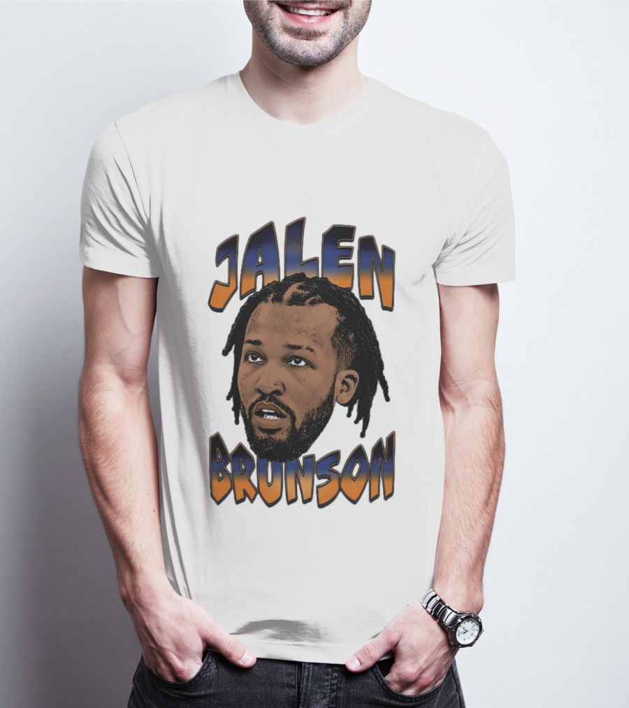 Jalen Brunson New York Knicks Player Big Face T-Shirt