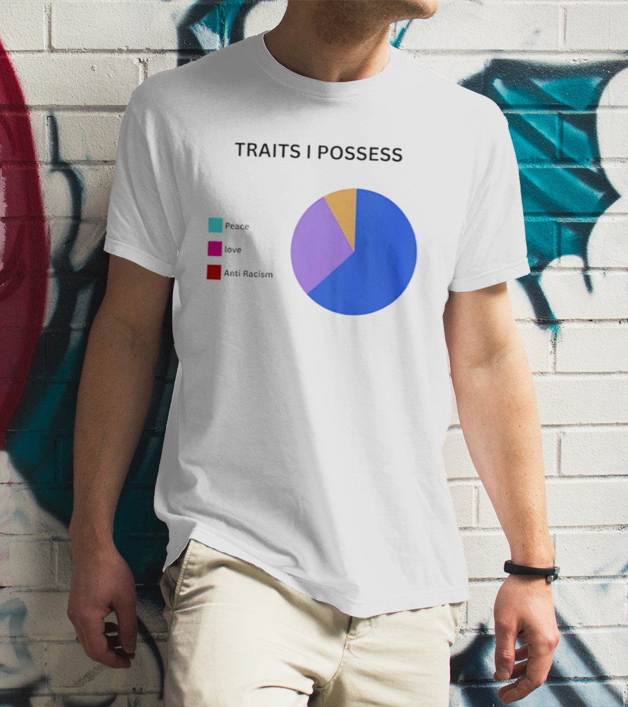 TRAITS I POSSESS Peace Love Anti Racism Chart T-Shirt