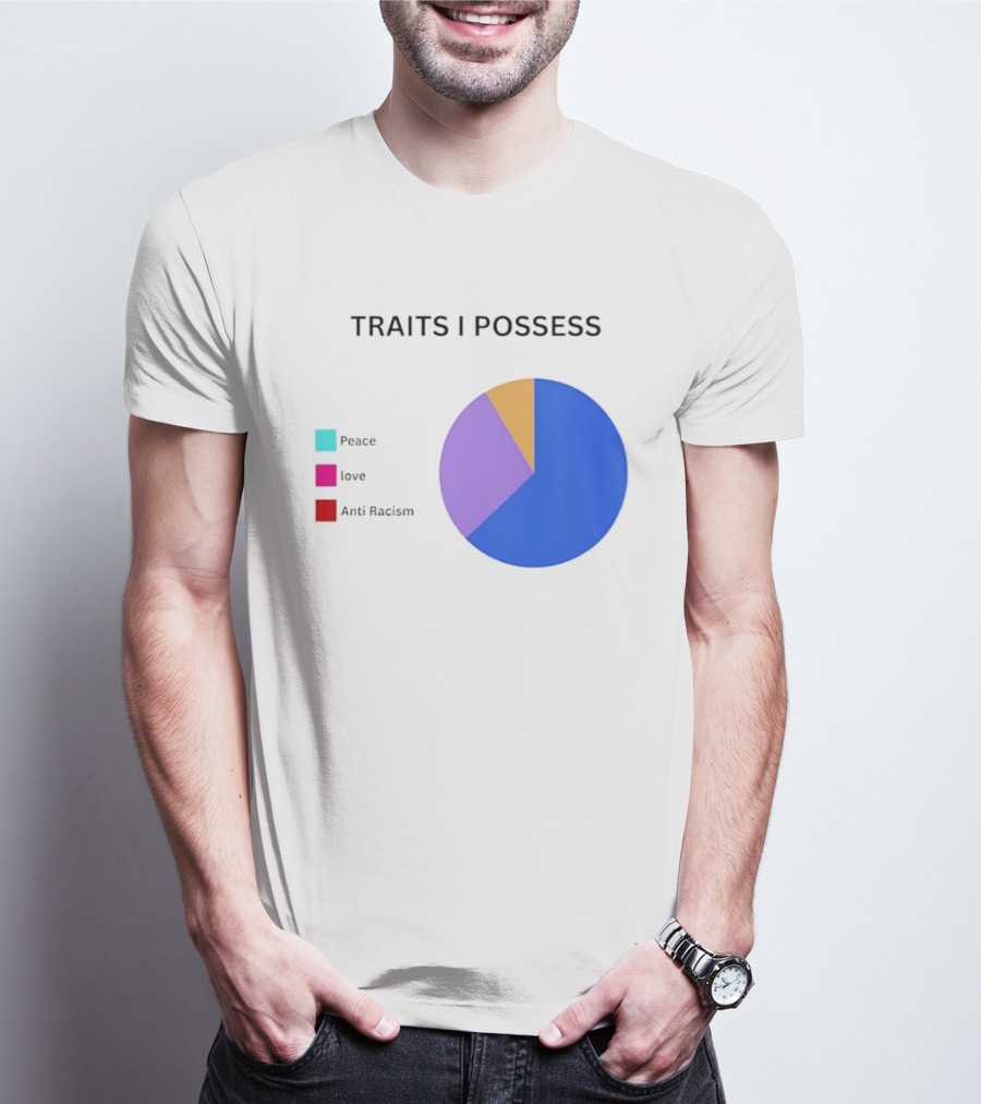 TRAITS I POSSESS Peace Love Anti Racism Chart T-Shirt