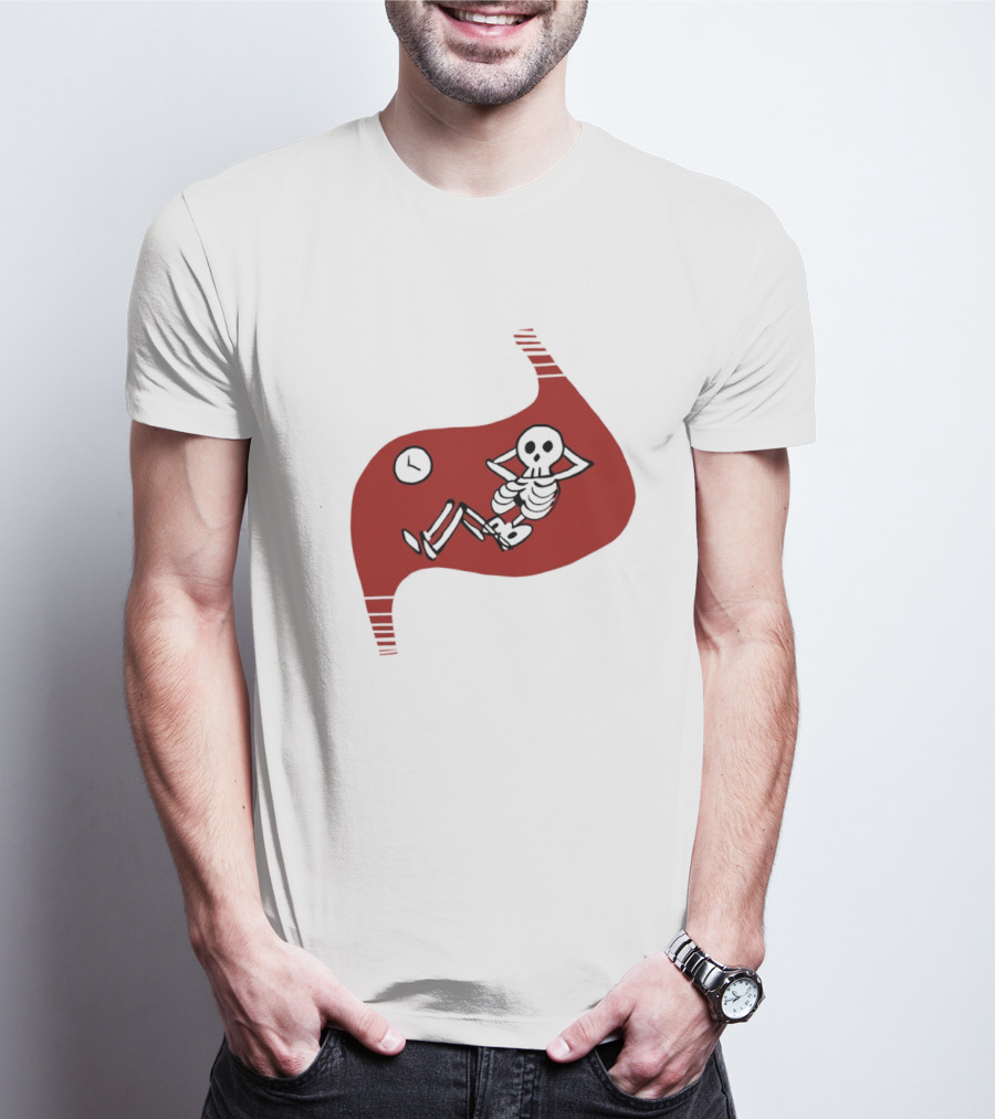 Tummy Time Skeleton With Fitness T-Shirt