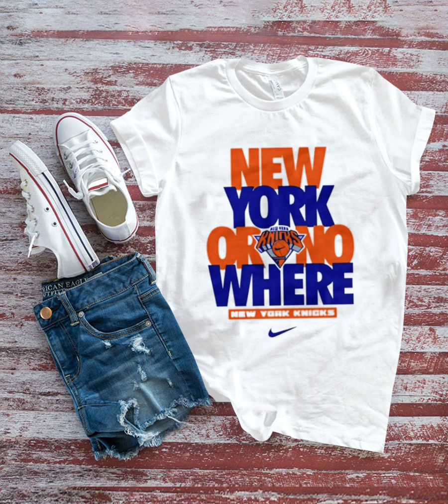 New York Or Nowhere New York Knicks 2026 AJ1 T-Shirt