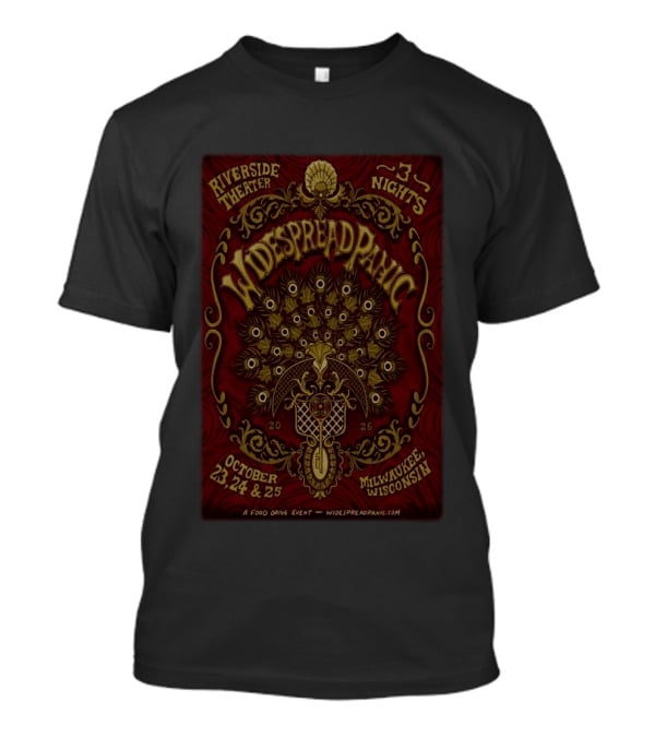 Riverside Theater Widespread Panic Milwaukee Wisconsin October 23 24 25 2026 3 Nights T-Shirt