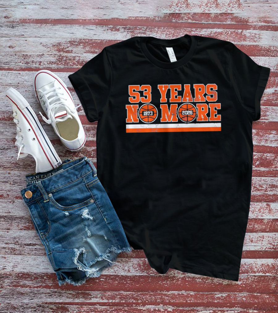 New York Knicks 53 Years No More 1973 2026 Basketball Countdown T-Shirt