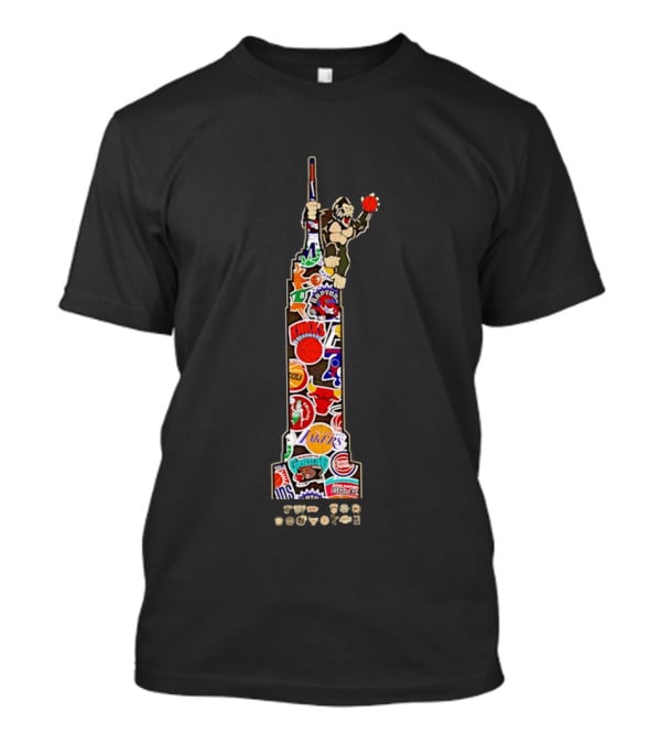 New York Knicks Hardwood Classics King K 2026 NBA Team Logos Empire State Building Gorillas T-Shirt