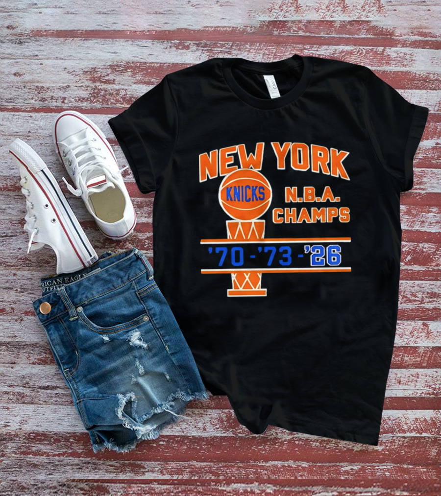 New York Knicks NBA Champs 1970 1973 2026 T-Shirt