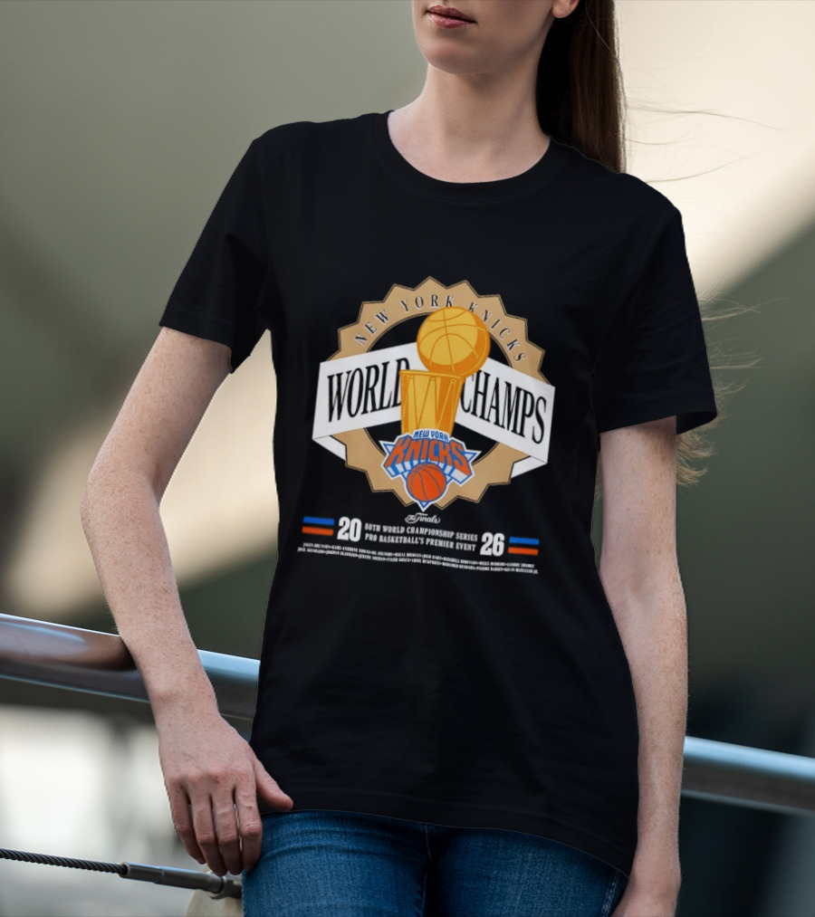 New York Knicks World Champs 2026 NBA Pro Basketball Event T-Shirt