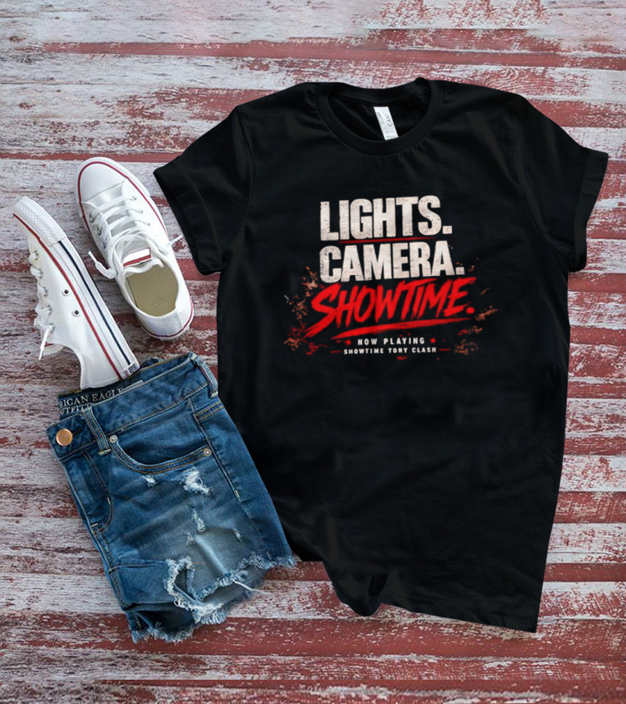 Lights Camera Showtime Now Playing Showtime Tony Clash T-Shirt