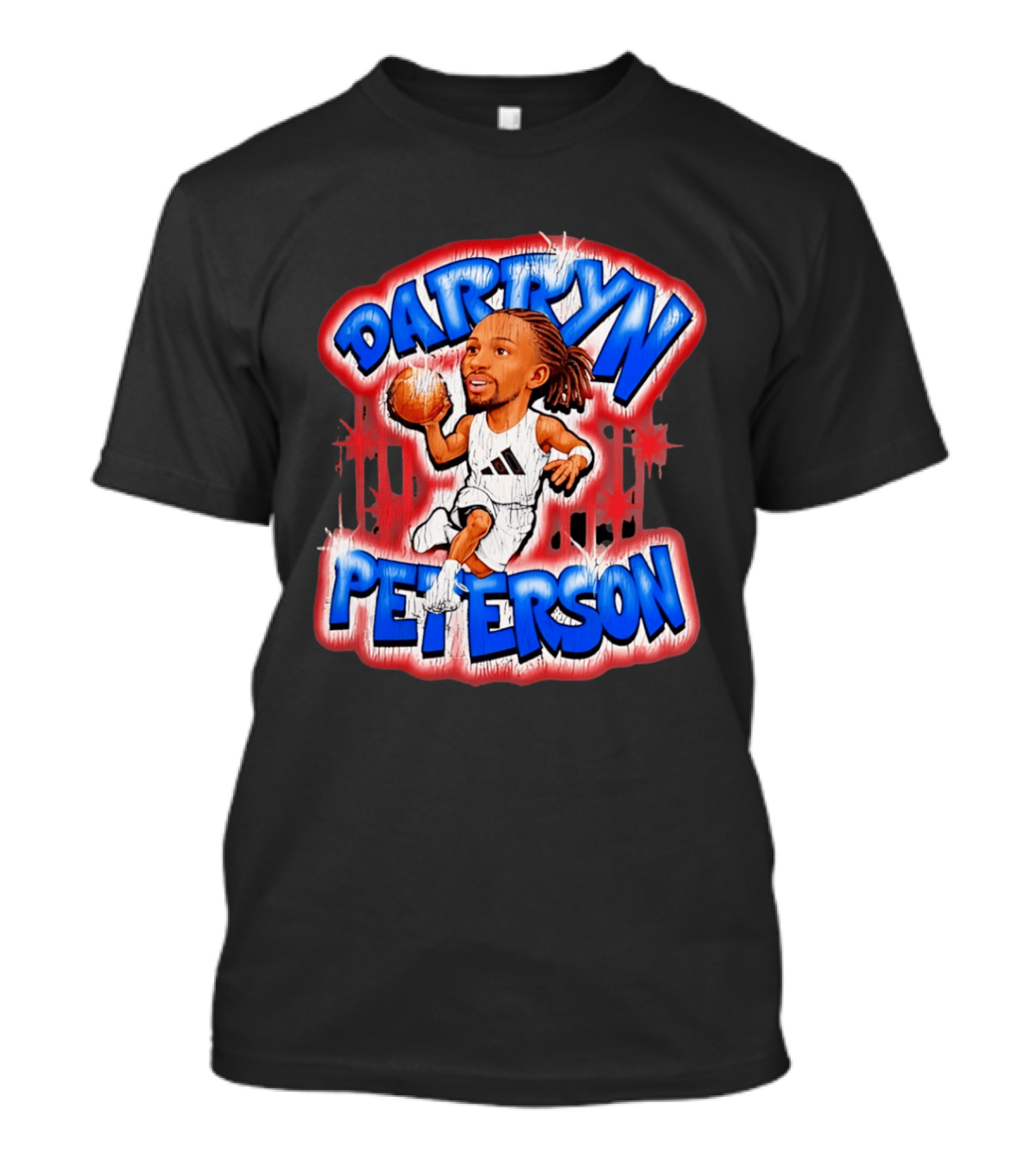 Darryn Peterson Kansas Jayhawks Basketball Caricature T-Shirt