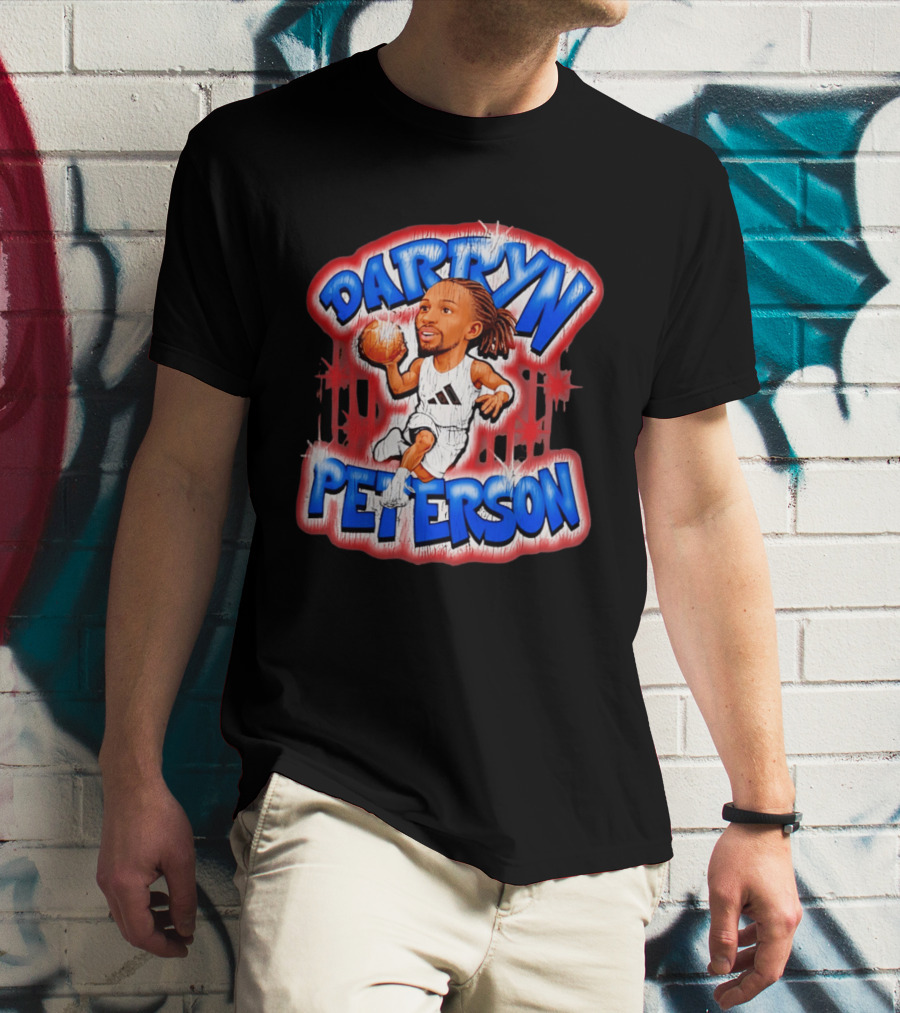 Darryn Peterson Kansas Jayhawks Basketball Caricature T-Shirt