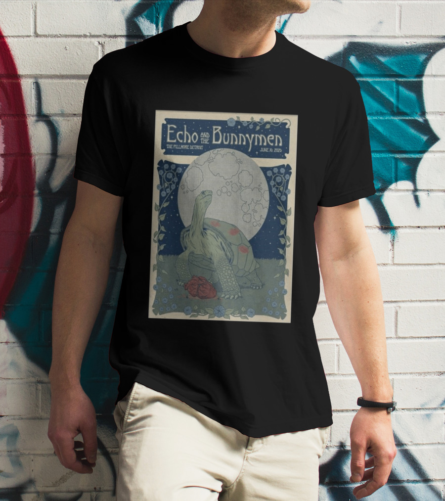 Echo And The Bunnymen The Fillmore Detroit June 16 2026 Turtle Moon T-Shirt