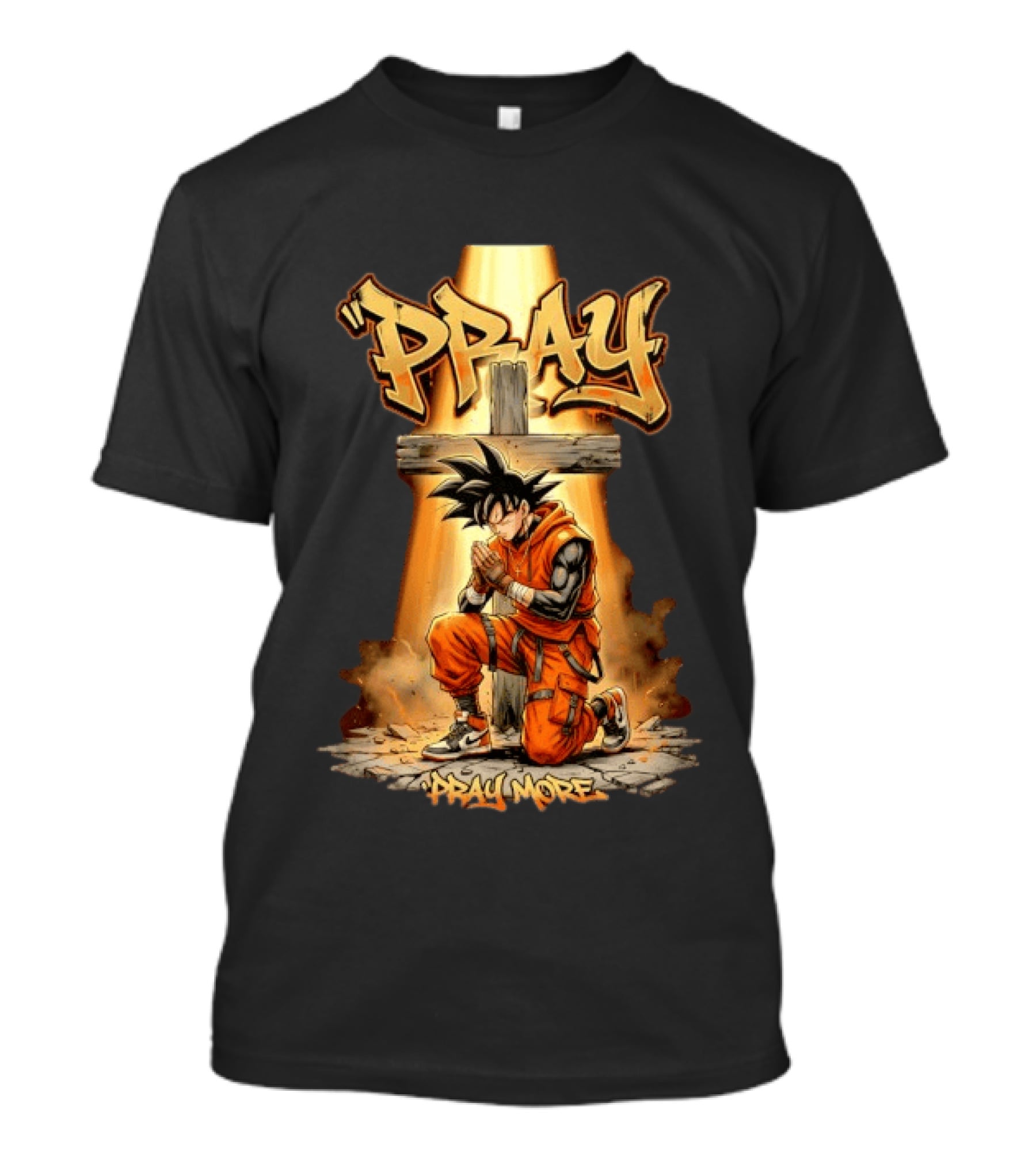 Pray More Jesus Son Goku Dragon Ball T-Shirt