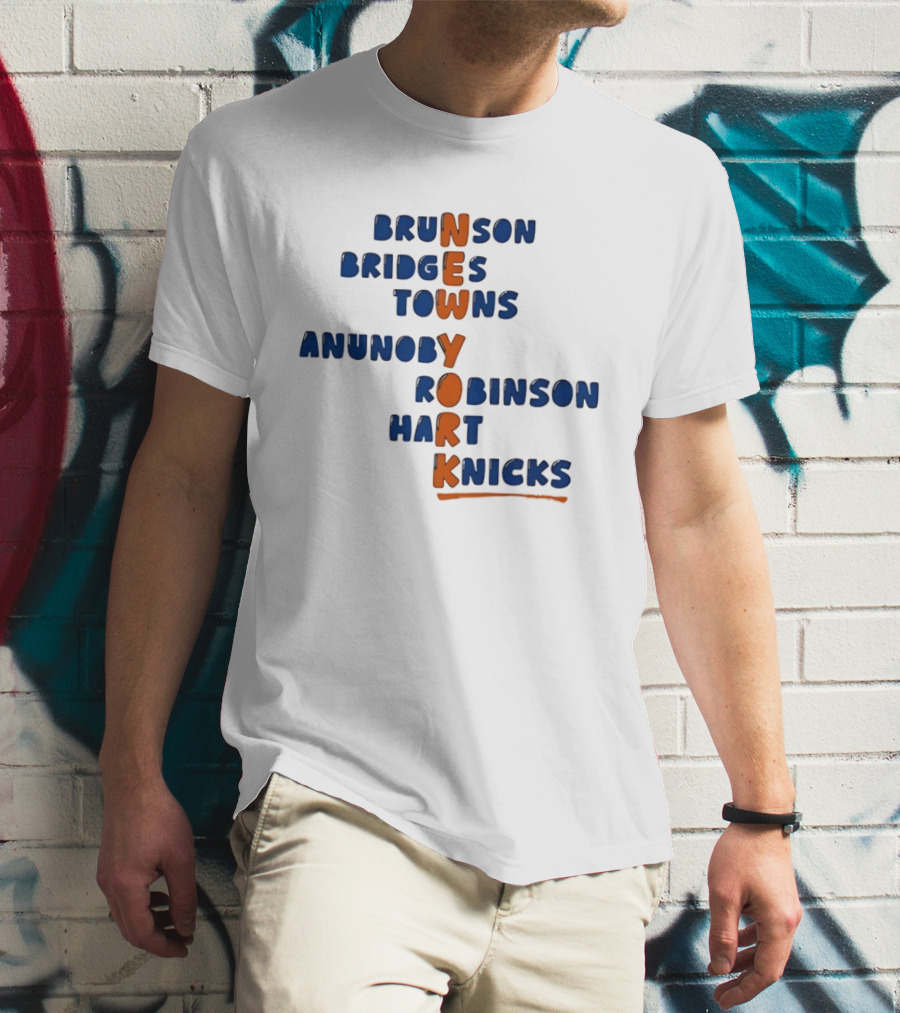 Brunson New York Bridges Towns Anunoby Robinson Hart Knicks T-Shirt