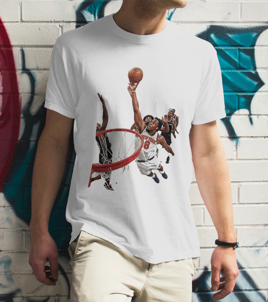 Obi Toppin New York Knicks NBA Layup Action T-Shirt