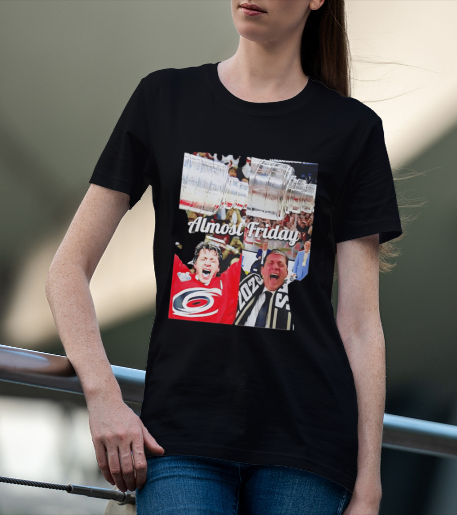 Rod Brind'Amour Almost Friday Ice Hockey Canadian Double Cup Celebration T-Shirt