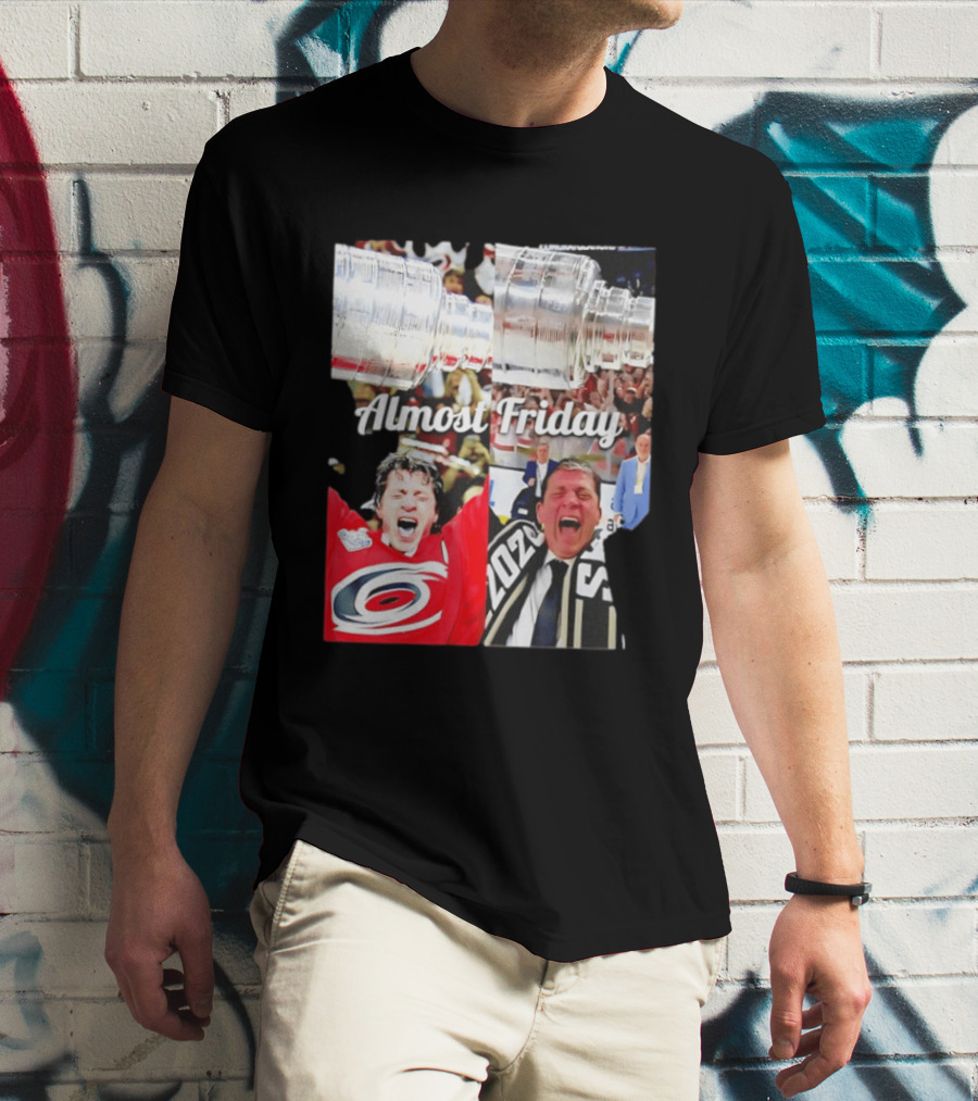 Rod Brind'Amour Almost Friday Ice Hockey Canadian Double Cup Celebration T-Shirt