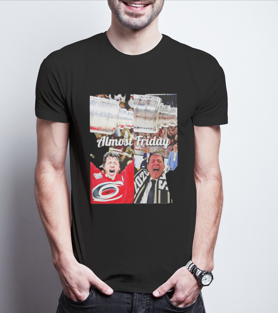 Rod Brind'Amour Almost Friday Ice Hockey Canadian Double Cup Celebration T-Shirt