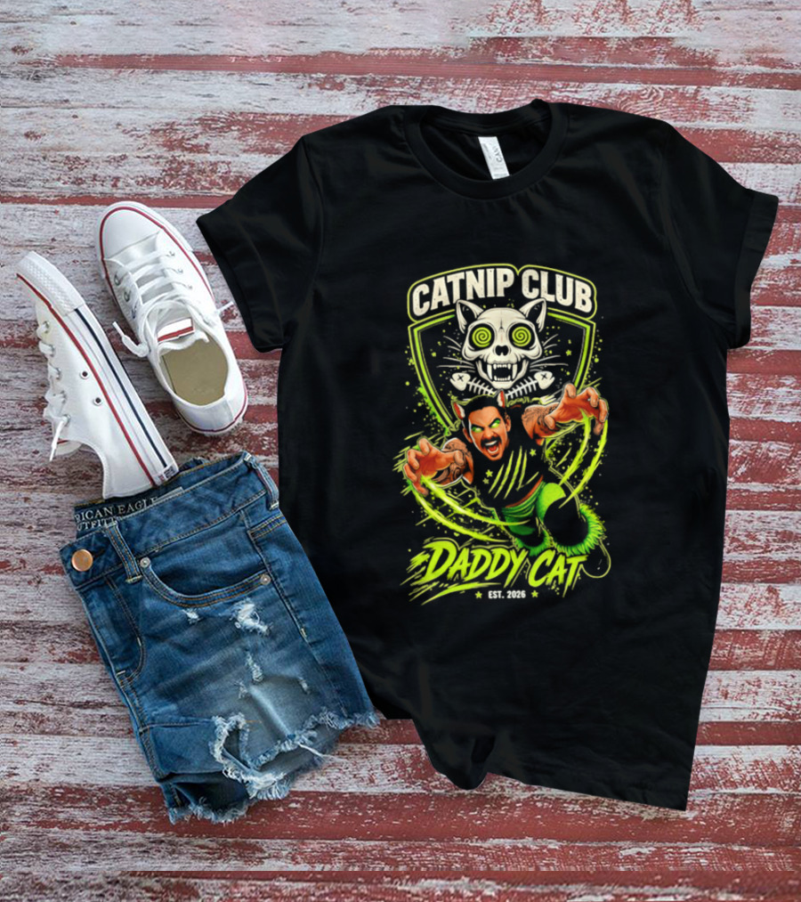 Catnip Club Daddy Cat Wrestling Est 2020 T-Shirt