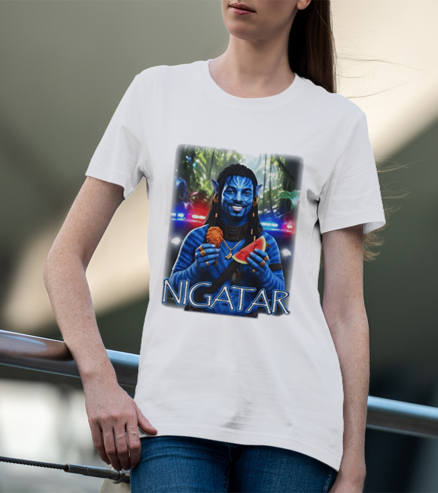 Nigatar Avatar Meme Watermelon And Chicken T-Shirt