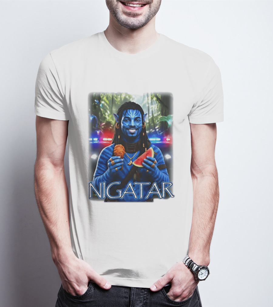 Nigatar Avatar Meme Watermelon And Chicken T-Shirt