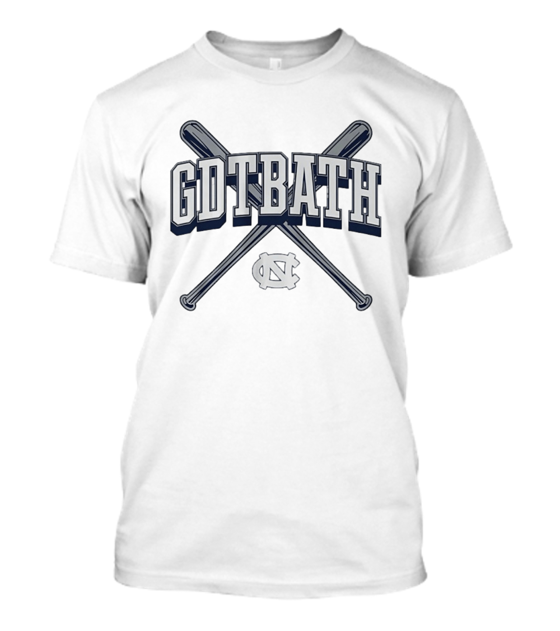 UNC Baseball GDTBATH Crossed Bats NC T-Shirt