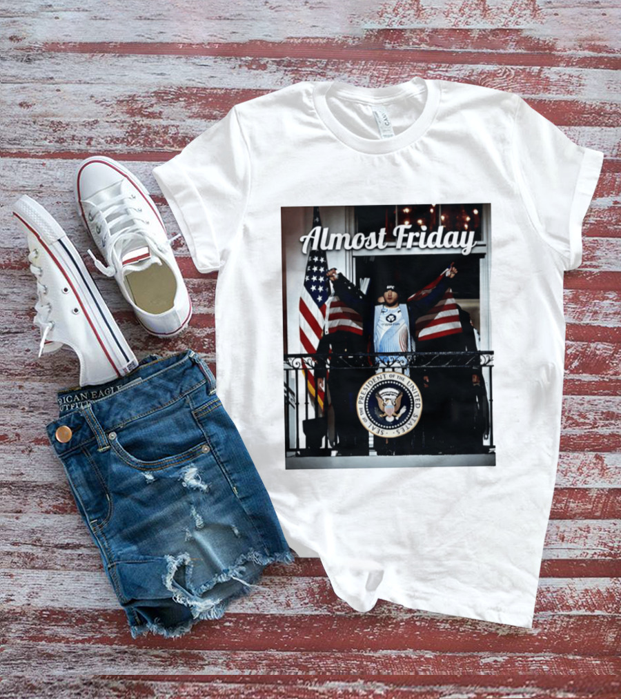 Almost Friday UFC White House Presidential Seal USA Flag T-Shirt