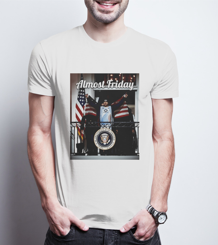 Almost Friday UFC White House Presidential Seal USA Flag T-Shirt