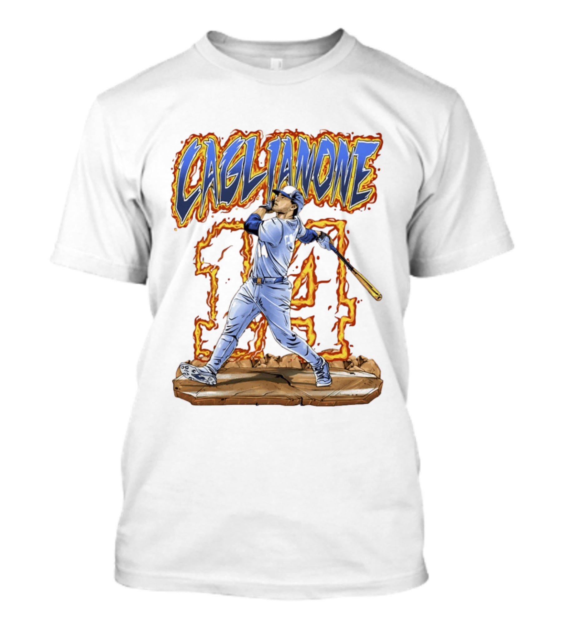Caglianone Number 14 Kansas City Royals Baseball Player T-Shirt
