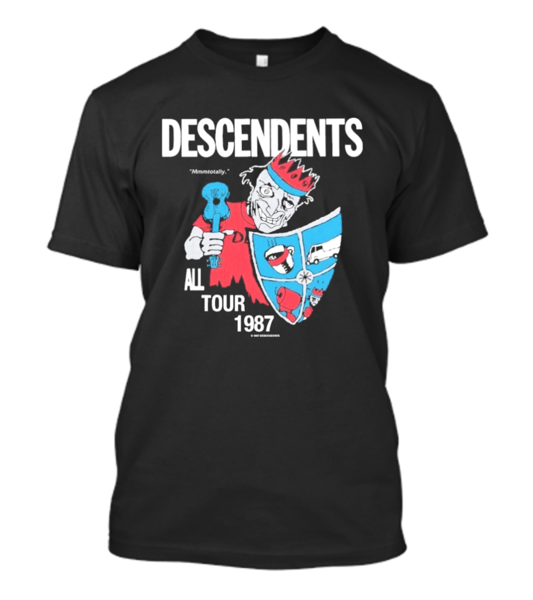 Descendents All Tour 1987 Jester Graphic With Shield And Scepter T-Shirt