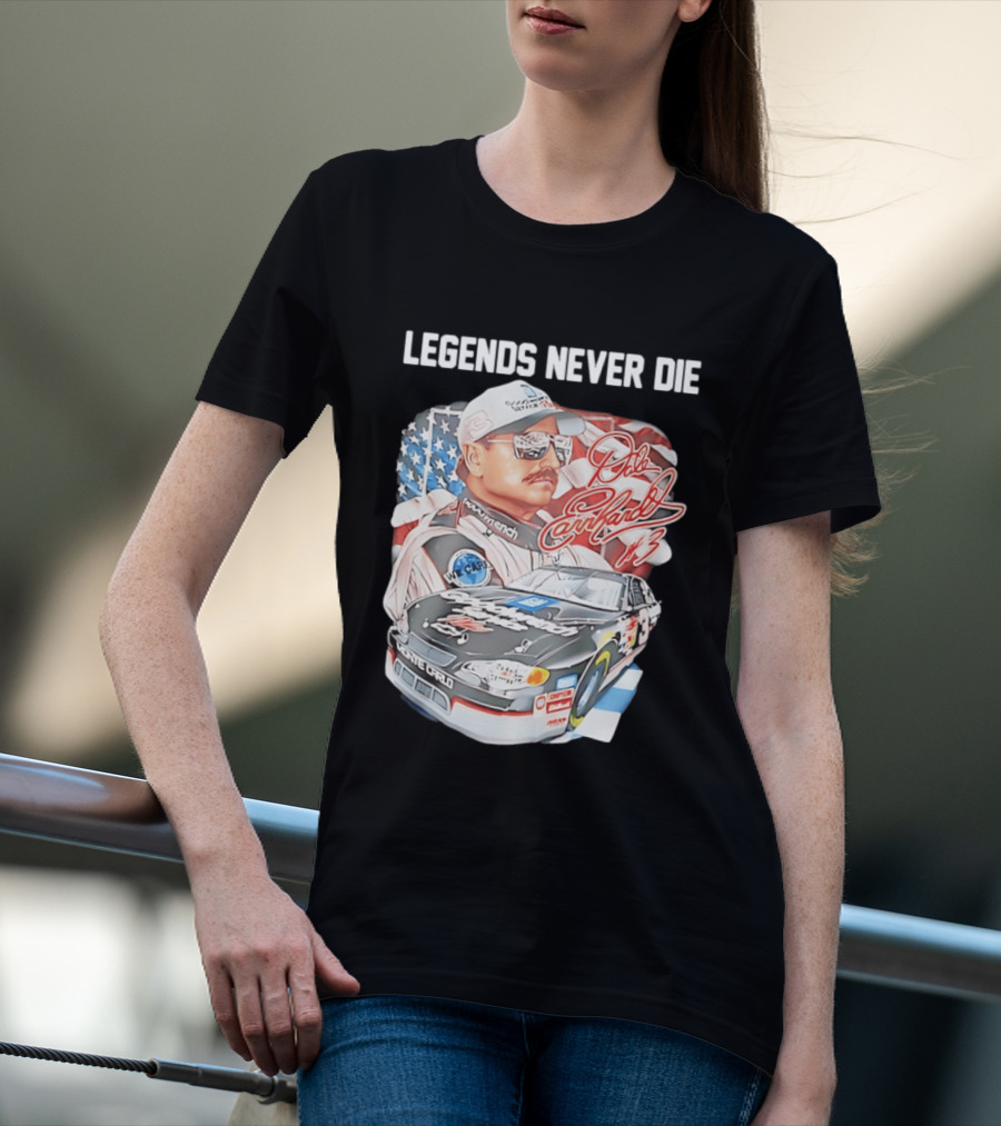 Legends Never Die Dale Earnhardt Monte Carlo Racing Number 3 T-Shirt