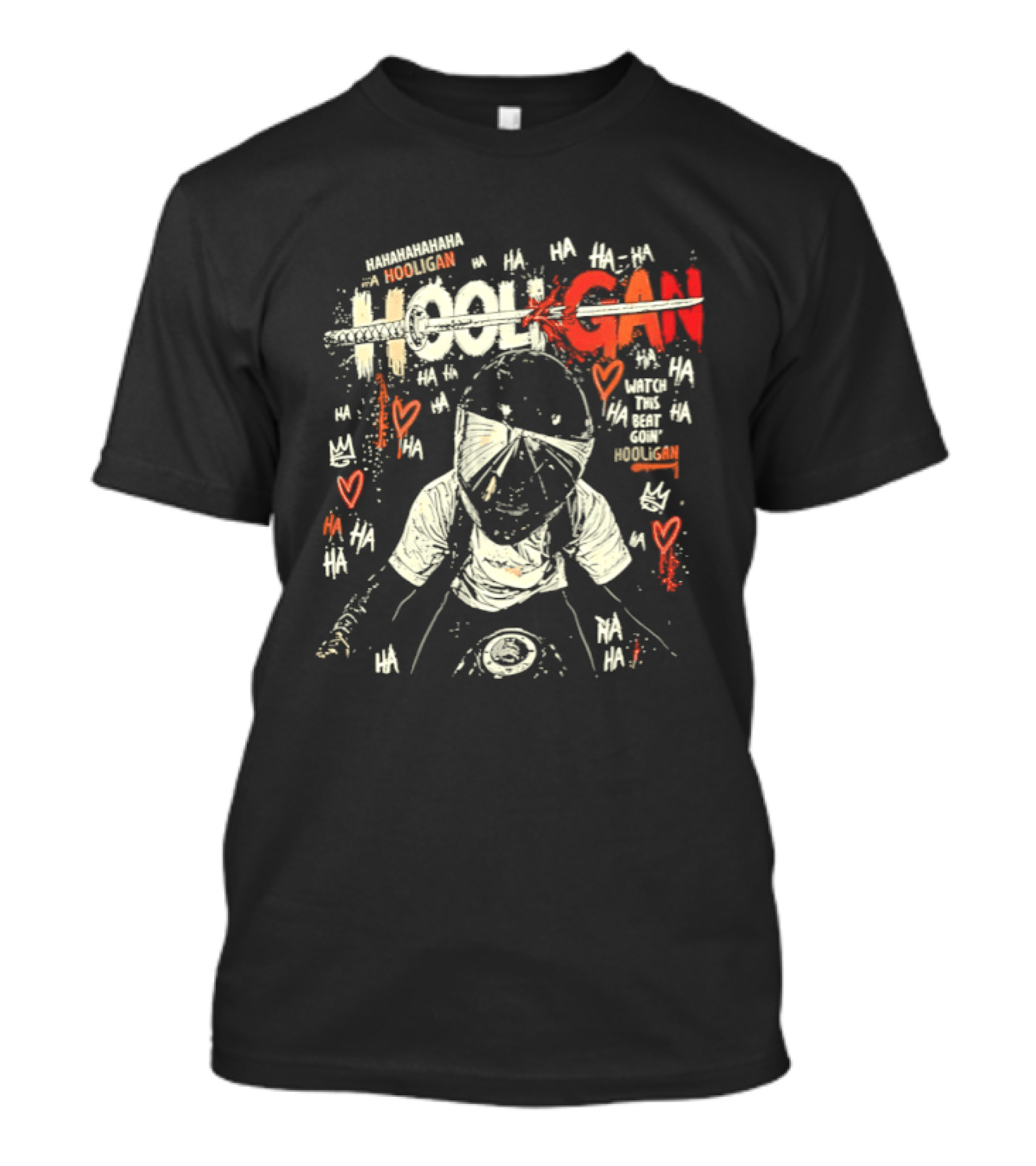 Biker Hooligan This Beat Go In Hooligan Love Hearts T-Shirt