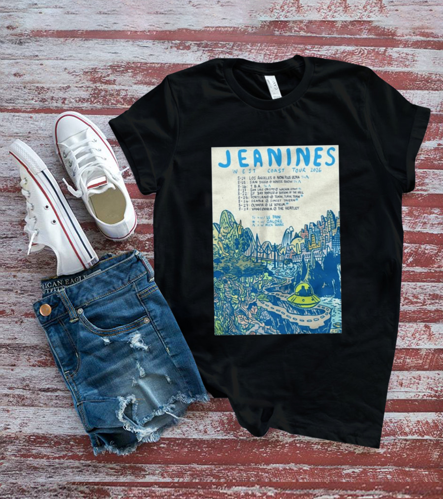 JEANINES West Coast Tour 2026 Cities And Venues T-Shirt
