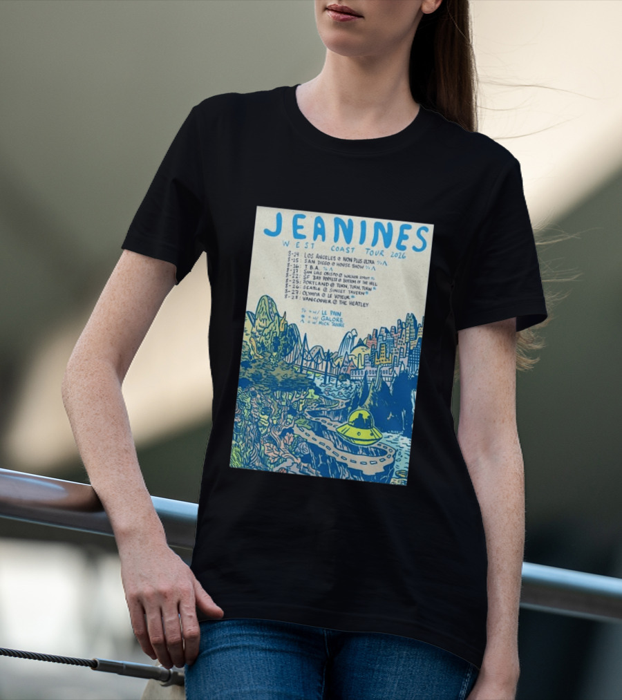JEANINES West Coast Tour 2026 Cities And Venues T-Shirt