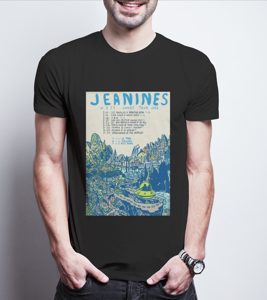 JEANINES West Coast Tour 2026 Cities And Venues T-Shirt